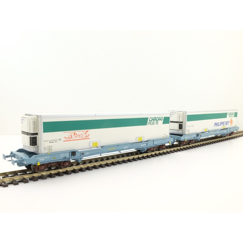 2 Wagons Chrono froid La flèche - P. REY époque V - HO - LS Models 30307
