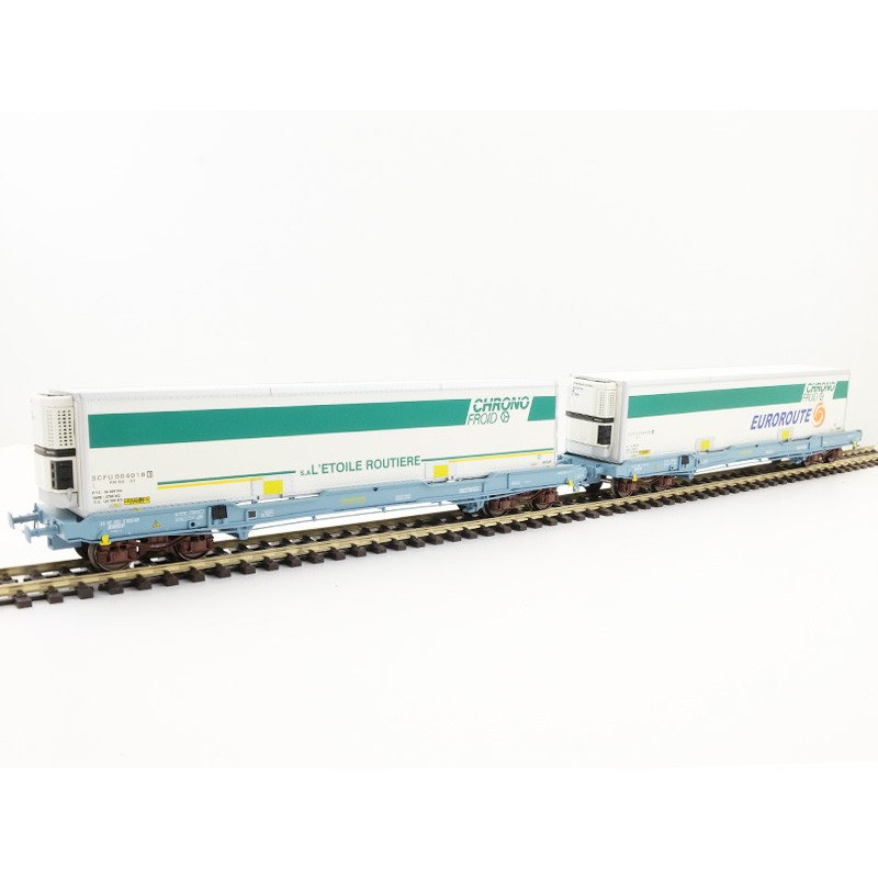 2 Wagons Chrono froid EUROROUTE époque V - HO - LS Models 30306