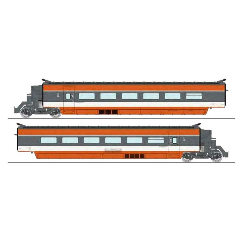 Précommande TGV PSE Rame Origine Remorques R3 + R7 - HO 1/87 - REE TGV003