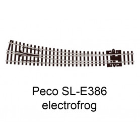 PECO SL-E386 - Aiguillage courbe à droite 10° Electrofrog échelle N