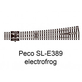 PECO SL-E389 - Aiguillage droit à gauche 8° Electrofrog échelle N