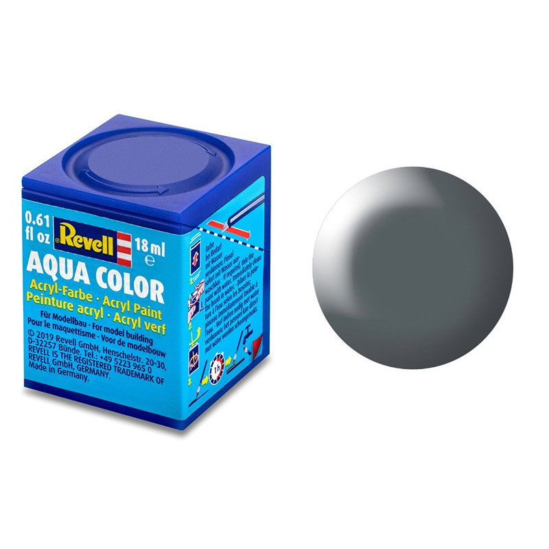 Revell 378 gris foncé satiné peinture acrylique Aqua Color - 18ml - REVELL 36378