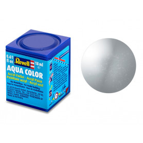 Revell 90 argent métallisé peinture acrylique Aqua Color - 18ml - REVELL 36190