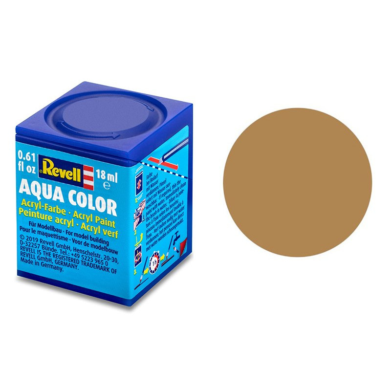 Revell 88 ocre mat peinture acrylique Aqua Color - 18ml - REVELL 36188