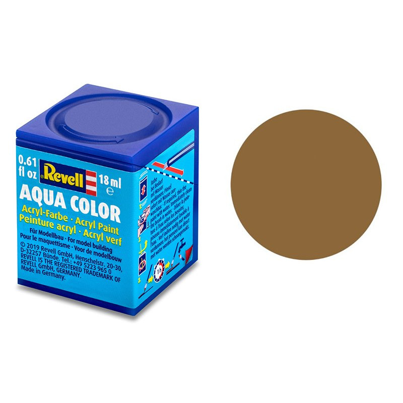 Revell 82 terre foncée mat peinture acrylique Aqua Color - 18ml - REVELL 36182