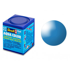 Revell 50 bleu clair brillant peinture acrylique Aqua Color - 18ml - REVELL 36150