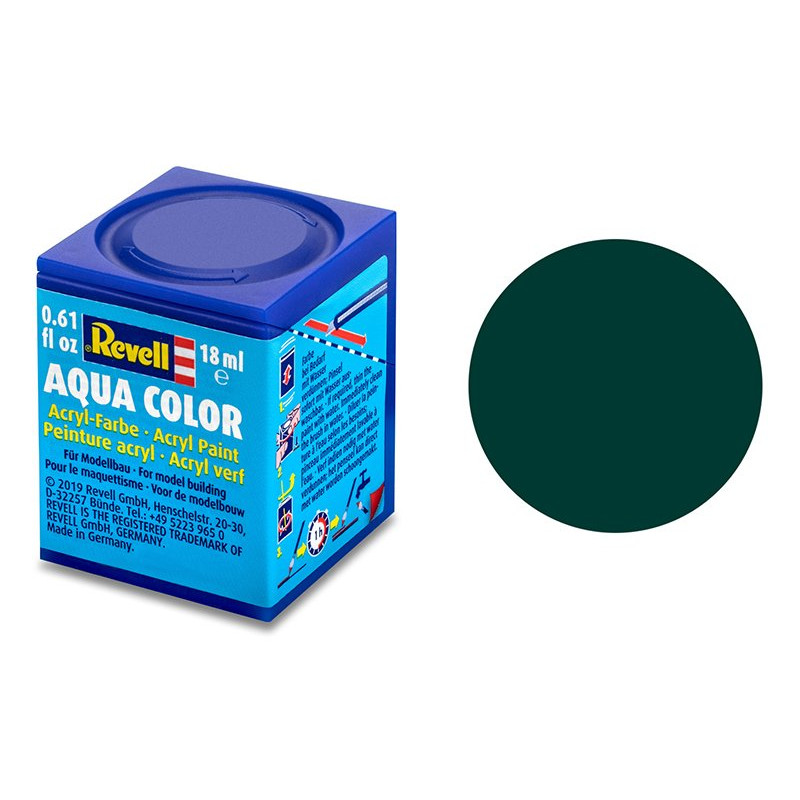 Revell 40 vert noir mat peinture acrylique Aqua Color - 18ml - REVELL 36140