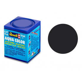 Revell 06 noir goudron mat peinture acrylique Aqua Color - 18ml - REVELL 36106