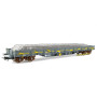 Wagon plat Res Ermewa Chargé de traverses SNCF ép. V - HO 1/87 - JOUEF HJ6193