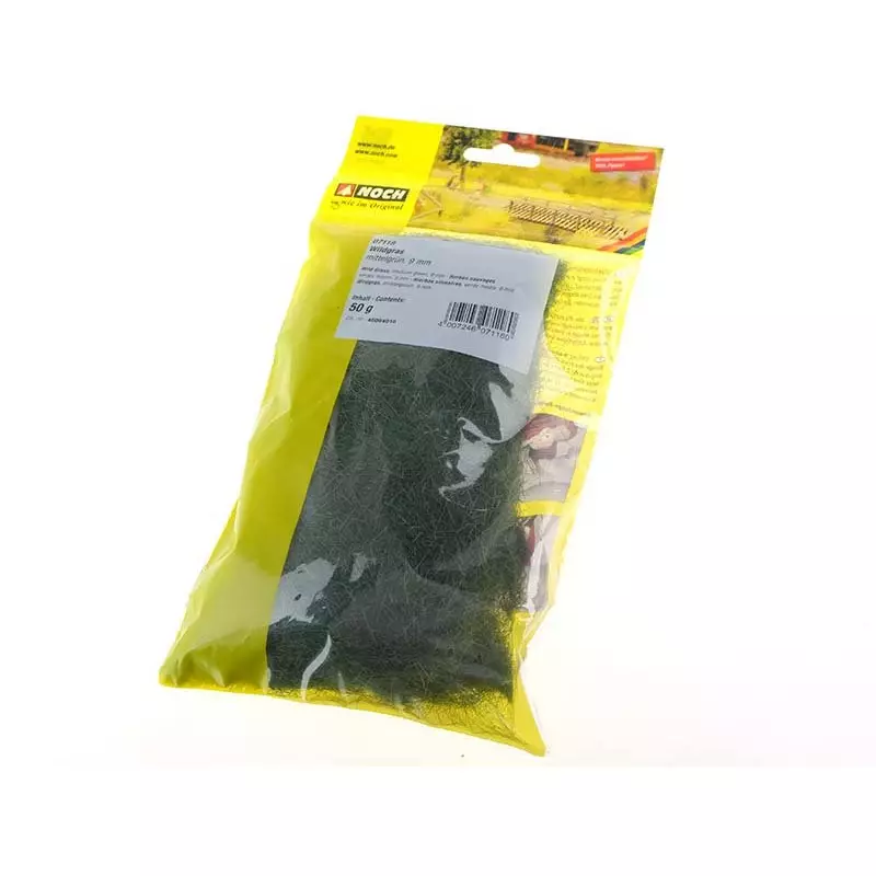Flocage fibre herbe vert moyen 9 mm 50g - toutes échelles - NOCH 07118