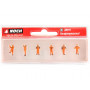 6 ouvriers en tenue orange - N 1/160 - NOCH 38011