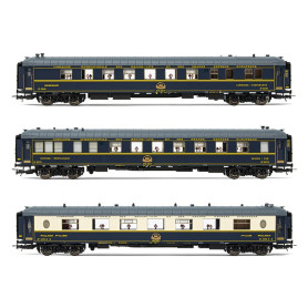 3x voitures Riviera-Anatolie-Flèche d'Or - ép. V-VI - CIWL - HO 1/87 - JOUEF HJ4156