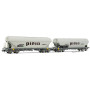 2x wagons trémie à parois plates et rondes Pieto Lamballe ép. IV - HO 1/87 - JOUEF HJ6220