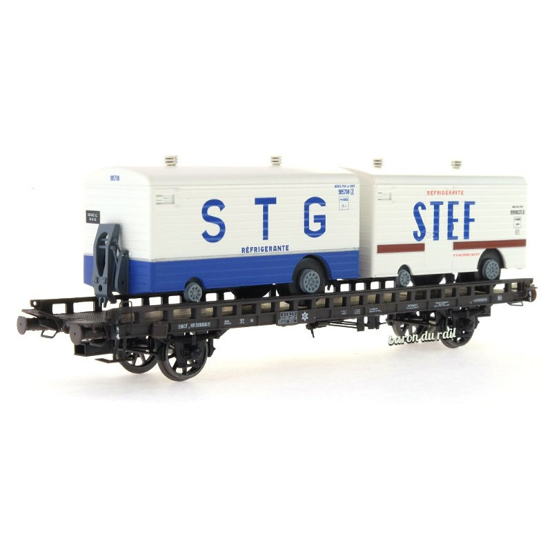 Wagon UFR Biporteur STEF-STG ép III - HO 1/87 - REE WB-635