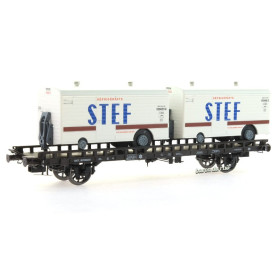 Wagon UFR Biporteur STEF ép III - HO 1/87 - REE WB-636