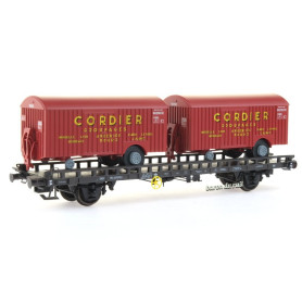 Wagon UFR Biporteur CORDIER ép III - HO 1/87 - REE WB-638