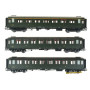 Set de 3 voitures métallisées Ex-PLM SNCF - ép. IIIb - HO 1/87 - REE VB-409