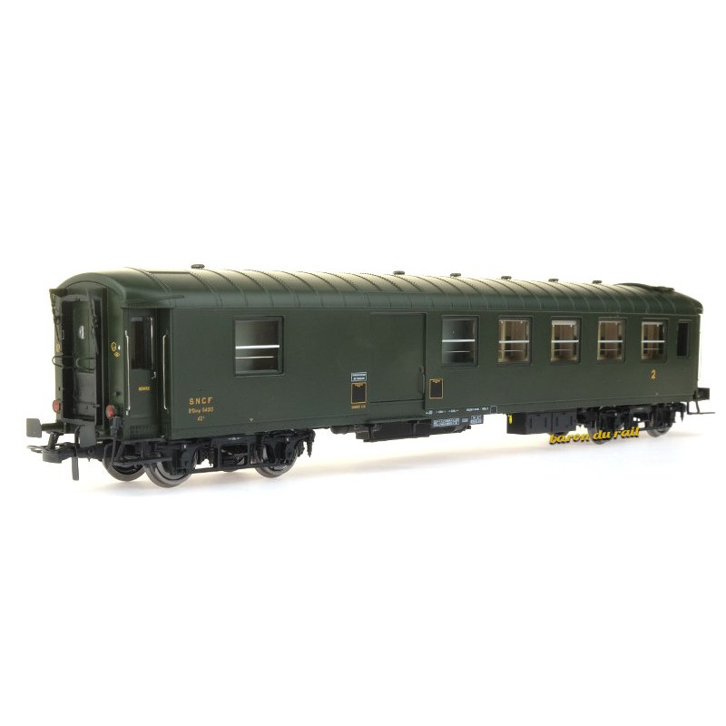Voiture métallisée Ex-PLM B4D SNCF - ép. IIIb - HO 1/87 - REE VB-416