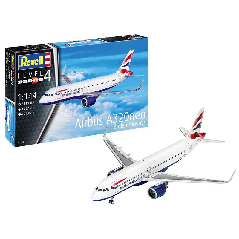 Airbus A320 neo British Airways kit complet - échelle 1/144 - REVELL 63840