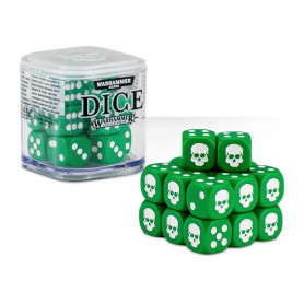 Cube de dés vert