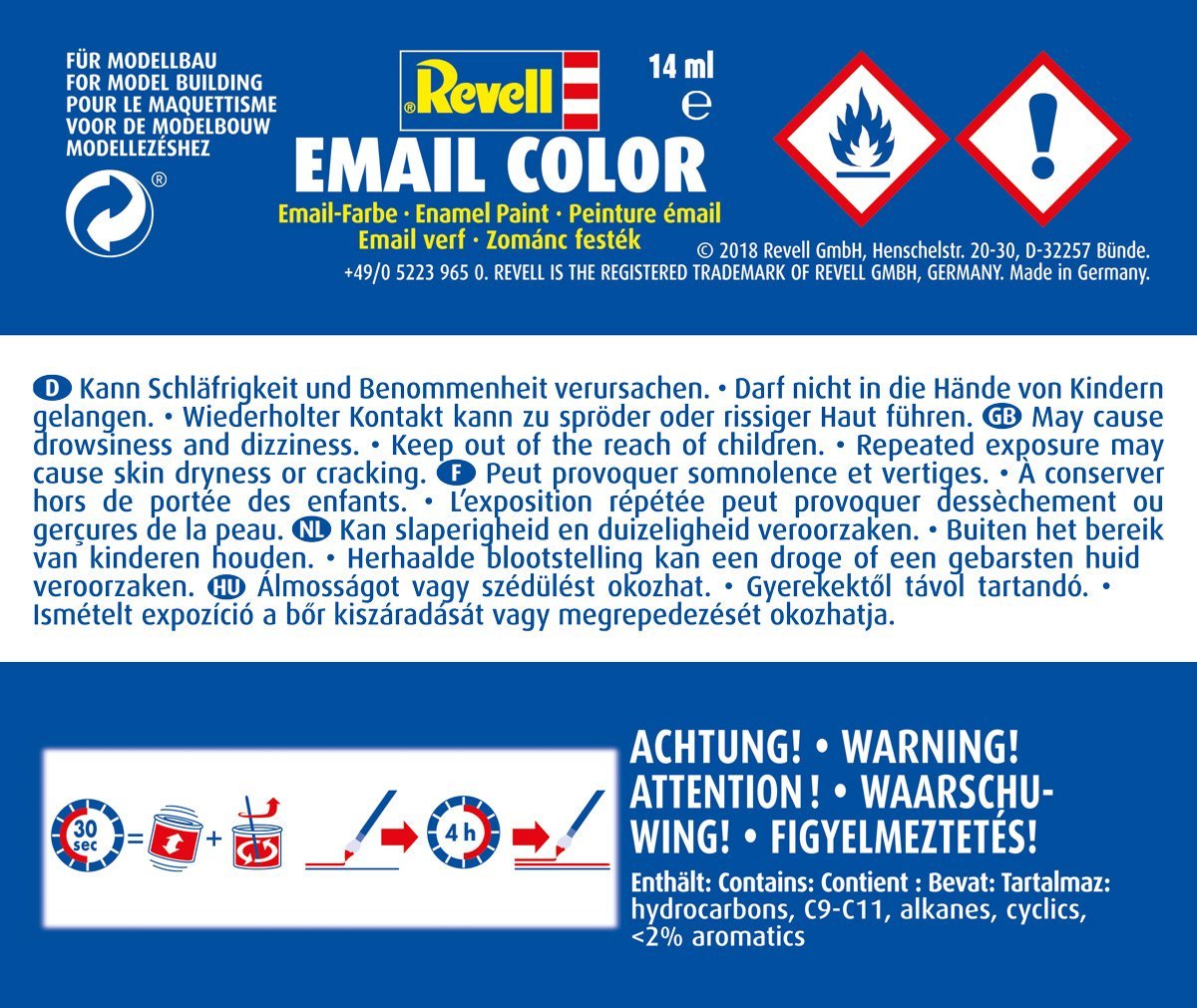 REVELL Aluminium Metall Revell 99 Emailfarbe Emaille - 14ml - REVELL 32199 - Bild 2 von 2