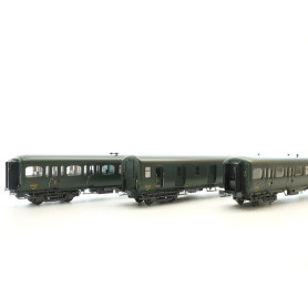 Set 3 voitures Express Nord B11, B11, B4D SNCF - Epoque IIId - HO - 40327 LS Models