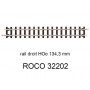 Rail droit 134.3 mm voie étroite HOe - ROCO 32202