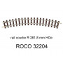 Rail courbe rayon 261,8 voie étroite HOe - ROCO 32204