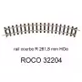 Rail courbe rayon 261,8 voie étroite HOe - ROCO 32204