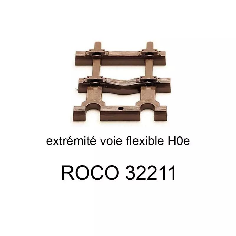 Traverses d'extrémité pour rail flexible 32201 voie étroite HOe - ROCO 32211