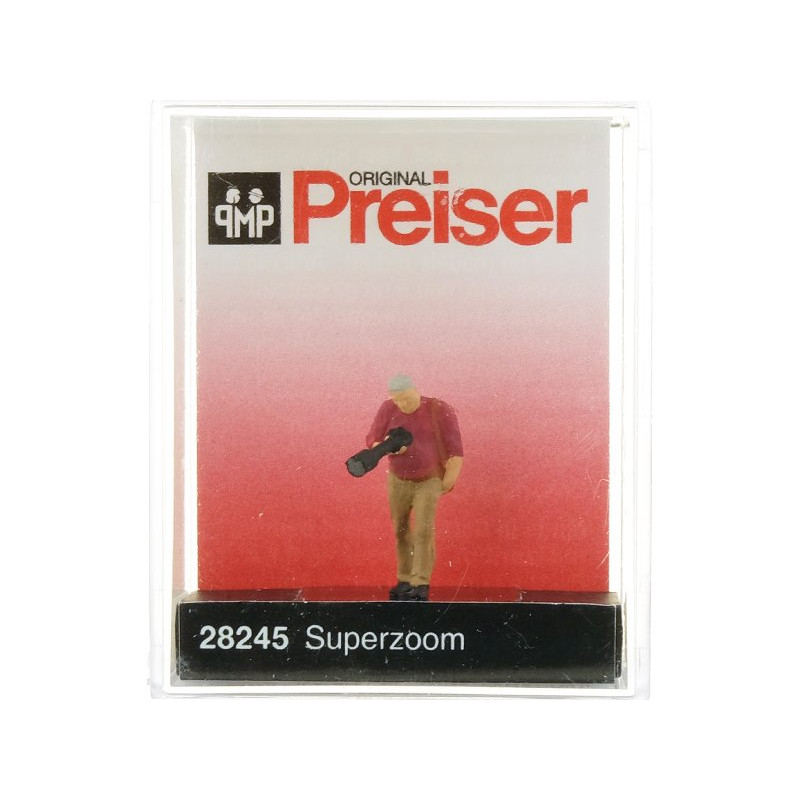 Photographe avec téléobjectif - HO 1/87 - PREISER 28245