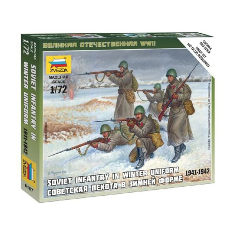 ZVEZDA 6197 - 1/72 - Fantassins soviétiques Tenue Hivernale