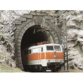 2x entrée de tunnel simple voie électrifiée - HO 1/87 - BUSCH 7024