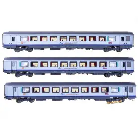 Set 3 voitures Vtu TER PACA Carmillon ép. V-VI - SNCF - HO 1/87 - LS Models 41203