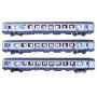 Set 3 voitures Vtu TER PACA Carmillon ép. V-VI - SNCF - HO 1/87 - LS Models 41203
