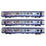 Set 3 voitures Vtu Alsace Grand Est Carmillon ép. VI - SNCF - HO 1/87 - LS Models 41209