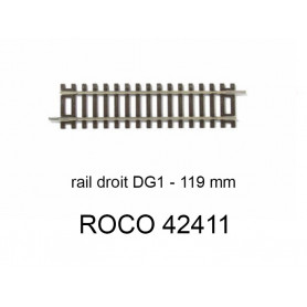 Rail droit 119mm - ROCO 42411