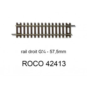 Rail droit 57,5mm - ROCO 42413