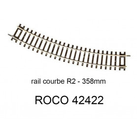 Rail courbe R2 358mm 30 degrés - ROCO 42422