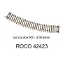 Rail courbe R3 419.6mm 30 degrés - ROCO 42423