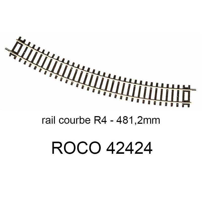 Rail courbe R4 481.2mm 30 degrés - ROCO 42424