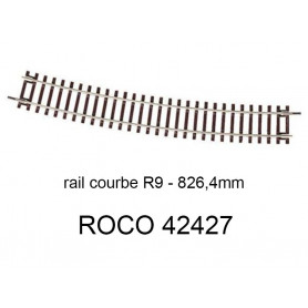 Rail courbe R9 826,4mm 30 degrés - ROCO 42427