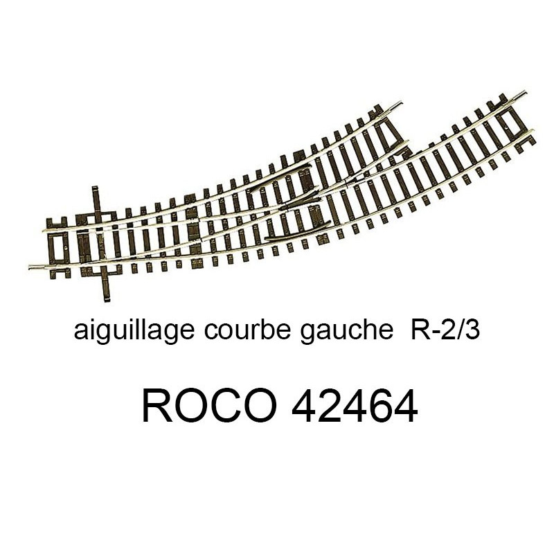 Aiguillage courbe à gauche R2-R3 30 degrés - ROCO 42464