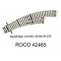 Aiguillage courbe à droite R2-R3 30 degrés - ROCO 42465