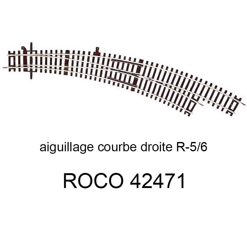 Aiguillage courbe à droite R5-R6 30 degrés - ROCO 42471