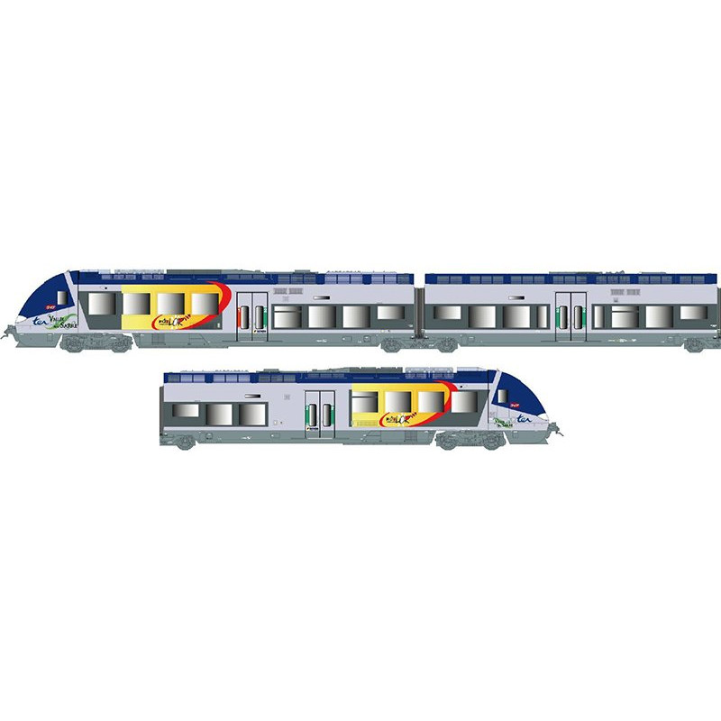 AGC 3 caisses TER Métrolor Vallée de la Sarre - SNCF - ép V-VI - analogique - HO 1/87 - LS Models 10075