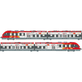 AGC 4 caisses TER Languedoc Roussillon - SNCF - ép V-VI - analogique - HO 1/87 - LS Models 10092