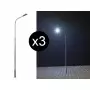 3x Lampadaire moderne à LED - HO 1/87 - FALLER 180100