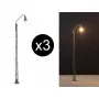 3x Lampadaire LED haut sur mât treillis - N 1/160 - FALLER 272124