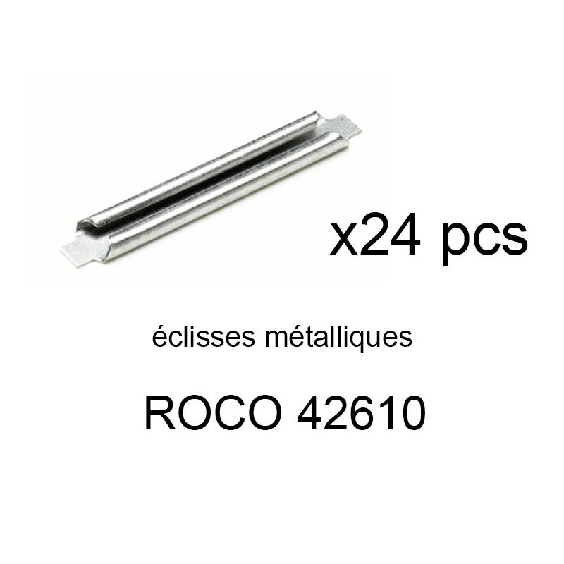 24 éclisses métalliques Geoline et Rocoline - ROCO 42610